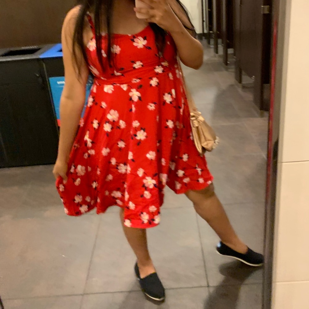 Red Flower Dress